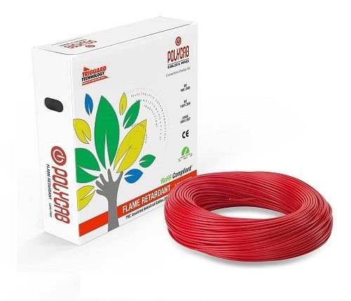 Red Flame Resistance Pvc Insulated 1.5 Mm Single Core Flexible Copper Wires