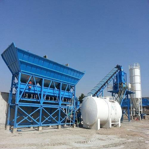 Longer Functional Life Blue And White Mild Steel Concrete Batching Plant