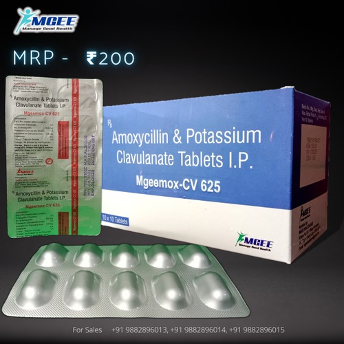 Mgeemox Cv 625 Tablet Ingredients: Amoxicillin 500 Mg + Potassium Clavulanate 125 Mg