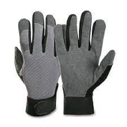 Cotton Perfect Fitting And Comfortable Black And Grey Safety Gloves For Construction Work, Industry