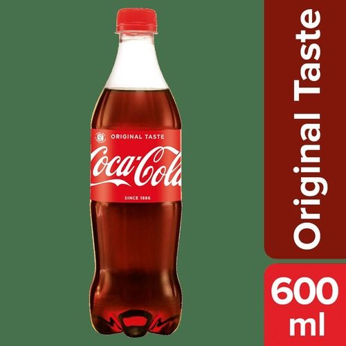 स्वाद और कम कैलोरी वाला पेय कोका कोला 600ml कोल्ड्रिंक पेट बॉटल