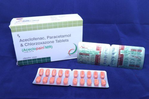 Aceclofenac Paracetamol Chlorzoxazone Tablets - 100 mg Aceclofenac, 325 mg Paracetamol, 250 mg Chlorzoxazone | Prescription Required, Hospital & Clinic Application, Storage: Cool and Dry Place