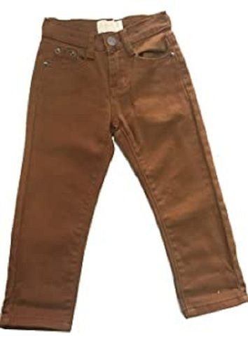 Brown Color Stretchable Denim Jeans For Boys With 5 Pockets