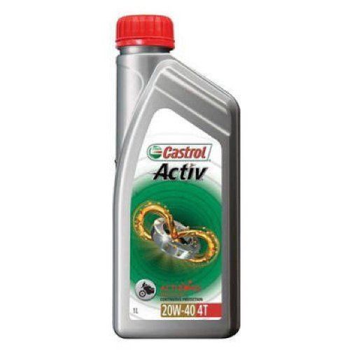  Castrol Active 20W40 फोर स्ट्रोक इंजन ऑयल मोटरसाइकिल के लिए, 1 लीटर की बोतल आवेदन: ऑटोमोबाइल 