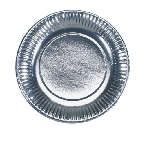 Silver Foil Paper Plates - 100 Count, Eco-Friendly Disposable Dinnerware with Elegant Silver Finish and Heat/Cold Resistance