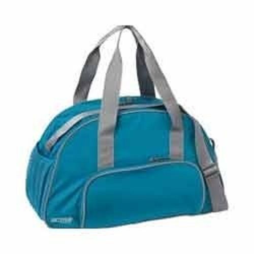 Washable, Spacious, Light Weight, Blue Fancy Gym Bag With Zipper Closure Style