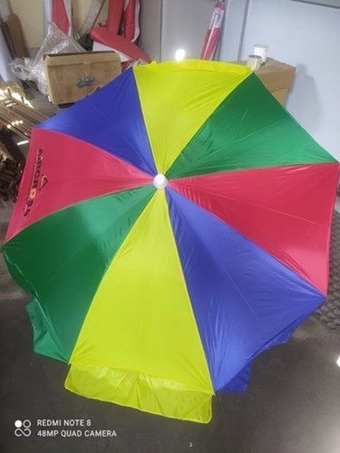 Multi 6 To 8 Feet Canopy Size Multicolor Outdoor Waterproof Polyester Garden Umbrella