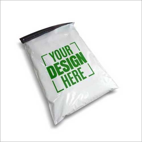 Easy Carry And Light Weight Printed Plastic Bag In White Green Colour Size: As Per Customer