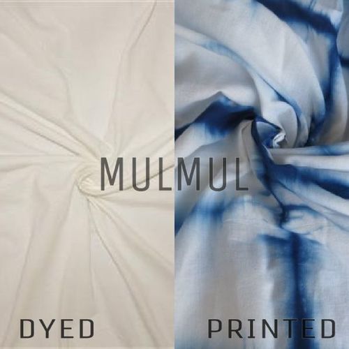 Polyester Dyed And Printed Mulmul Fabric - Attributes: Washable