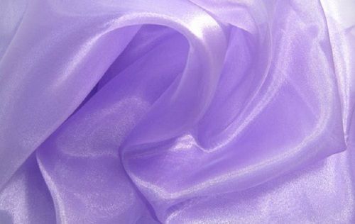 Purple Skin Friendly Plain Polyester And Nylon Organza Fabric