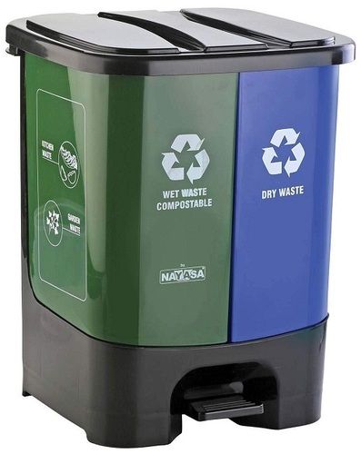 Blue And Green Nayasa Mega Twin-Bin Recycling Dry And Wet Waste Garbage Bin Application: Home