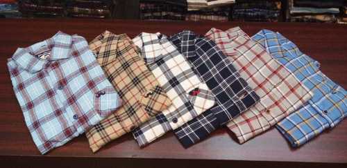 Light Shaded Checked Pattern Casual Mens Shirts With Stylish And Unique Design