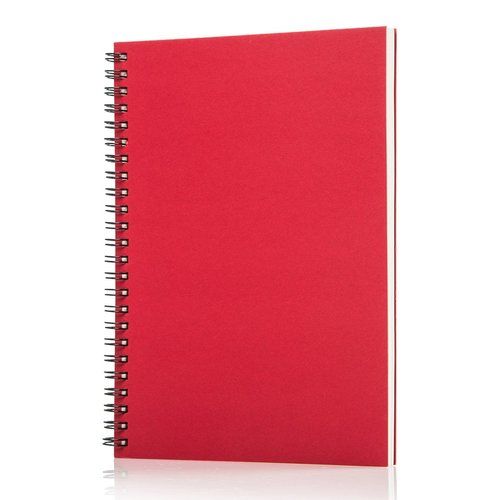 Smooth Texture Lightweight Rectangular Red Idyllic Spiral Diary (250 Pages)