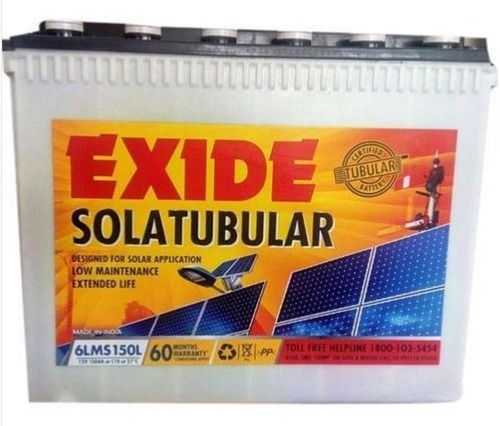 Low Maintenance Exide Solar Battery 12v, 100 To 150 Ah With 36 & 60 Months Warranty