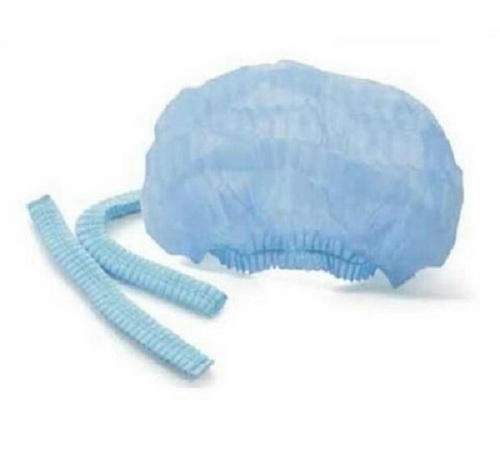 अस्पताल, क्लिनिक और सामान्य उपयोग के लिए सफेद 18 इंच डिस्पोजेबल नॉन वोवेन हेड कैप