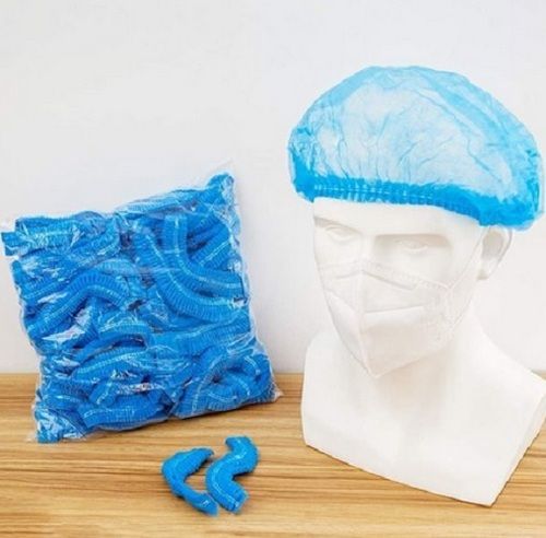 18 Inch Non Woven Disposable Bouffant Cap For Hospital, Clinic And General Use, 12 Gsm