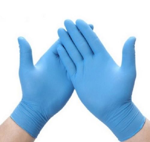 6.5 Inches Powder Free Full Fingered Disposable Blue Nitrile Glove For Medical