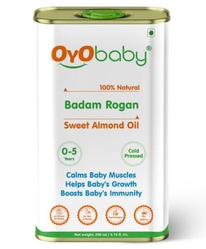 Cold Pressed 100% Natural Badam Rogan Sweet Almond Oil For Baby 0-5 Years