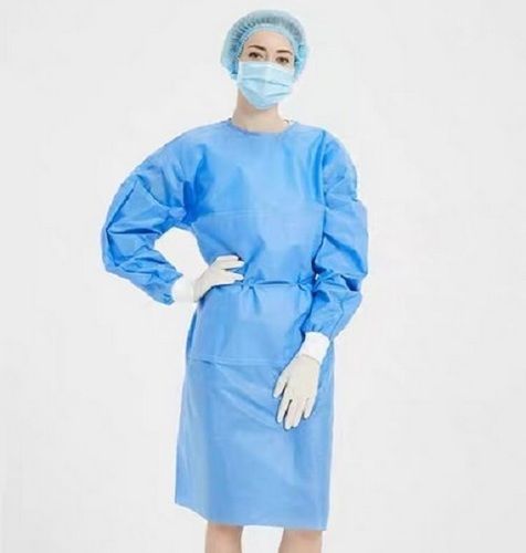 Disposable Full Sleeve Blue Plain Comfortable Patient Gown For Hospital, Clinic