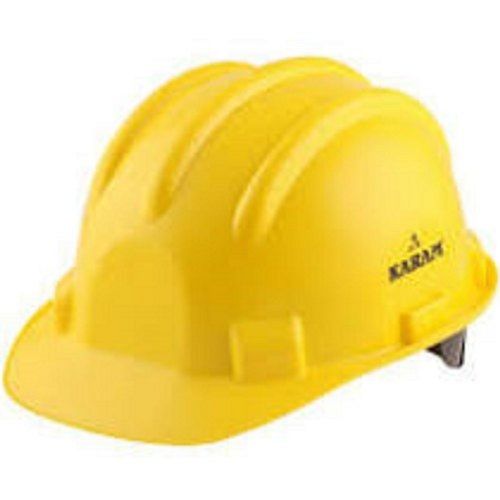 Karam Yellow Plastic Open Face Safety Helmets Size: Subject To Order Or Availability