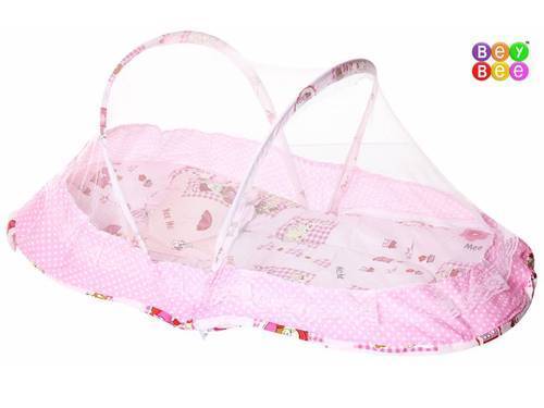 Pink Color Baby Folding Mosquito Net For Home, 135 x 65 x 65 Cm Size