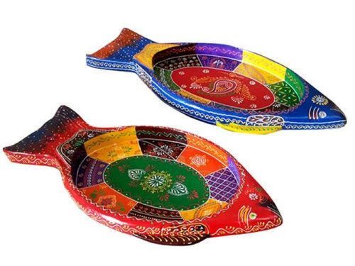 Polished Printed Multicolor Paint Tray Set