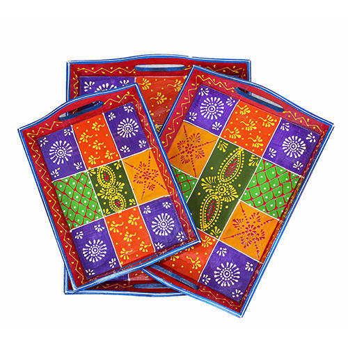 Printed Multicolor Paint Tray Set