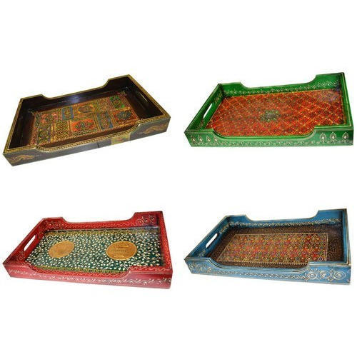 Polished Printed Multicolor Paint Tray Set