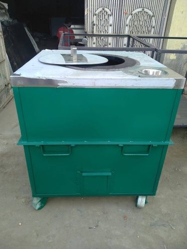 Rugged Design Non Breakable Easy To Move Green Square Tandoor For Restaurant