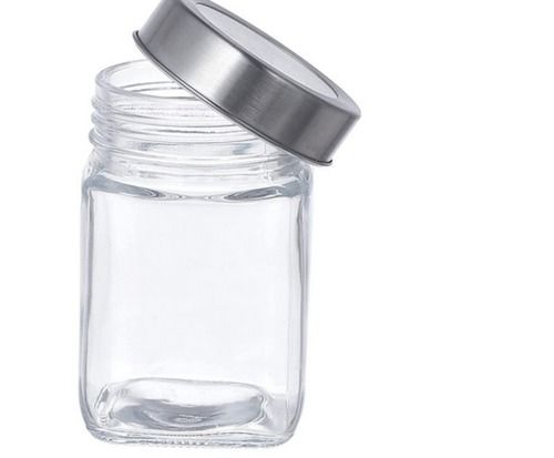  पारदर्शक रंग BPA फ़्री सोलिमो स्क्वायर ग्लास स्टोरेज कंटेनर, 310ml 