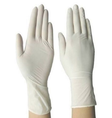 White Tromed Latex Surgical Powder Free Gloves For Hospital, Clinical Use