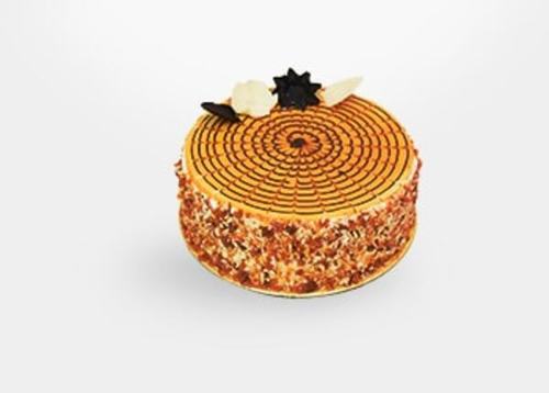 1/2kg Round Shape Delicious Handmade Butterscotch Cakes For Birthday