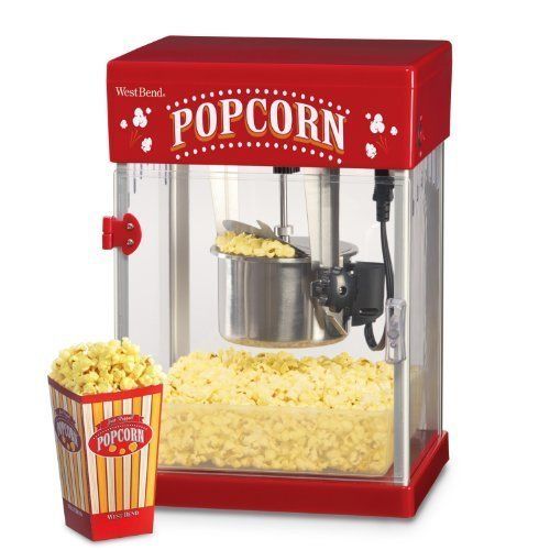 Eco Friendly 500W Semi Automatic Red Iron West Bend Popcorn Machine With 10.87 (W) X 10.27 (D) X 17.72 (H)