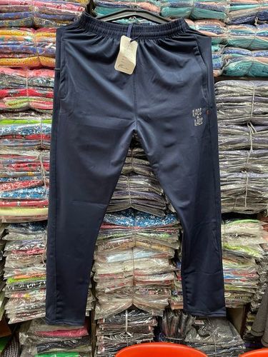 Solid Cotton Blend Slim Fit Men's Track Pants
