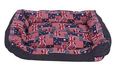 Flat Print Small Size Pet Puppy/Cat Woolen And Cotton Sleeping Bed For Home