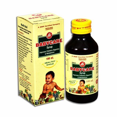  बाल चिकित्सा पाचन और चयापचय में सुधार के लिए हर्बल बेबी केयर सिरप 100Ml 