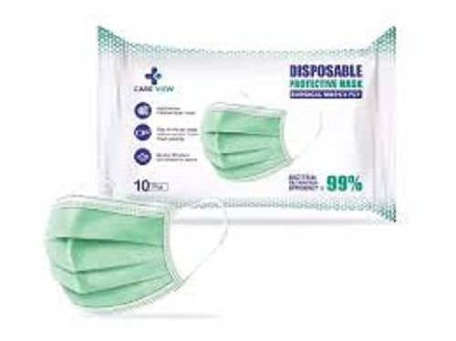 Light Weight Bacteria And Particle Filtration Green Non Woven Disposable Face Mask Age Group: Suitable For All Ages