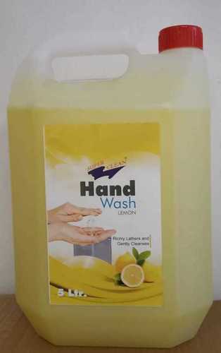 Yellow Liquid Form Lemon Flavor Hand Wash Remove Dirt, Debris, And Stain