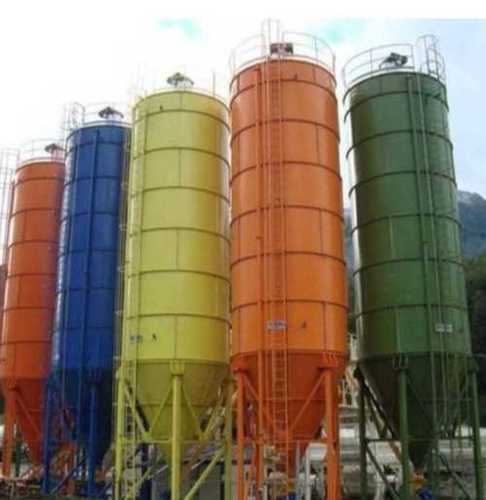 Mild Steel Round Cement And Fly Ash Storage Silosm For 50 - 200 Ton Application: Industrial