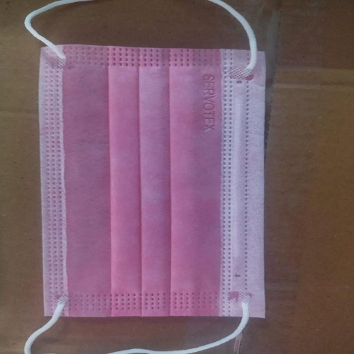 Cotton Face Mask - Breathable, Washable, Pink Color | Stretchy Ear Loops, Anti-Bacterial Protection, One Size Fits Most