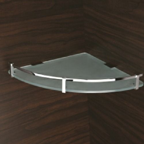 Scratch Resistant Crack Resistance Easy To Fit Glass And Brass Corner Glass Wall Shelf