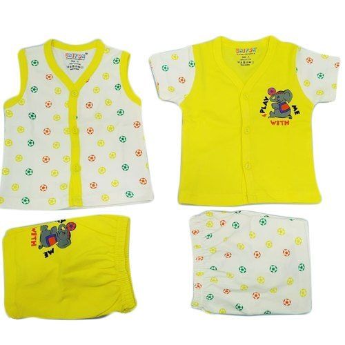 Soft And Breathable Comfortable Skin Friendly New Born Baby Cotton Wear Set (Top And Shorts) Application: Street