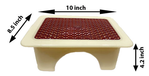 Custom 10X8.5X4.2 Inch Plastic Bathroom Stool