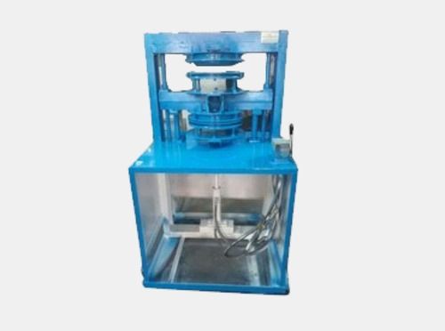 Blue Fully Automatic Single Die Paper Plates Making Machine