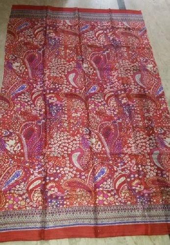 Ladies Red Pure Silk Skin Friendly Printed Beach Wear Washed Pareos Size: 100-180 Cm