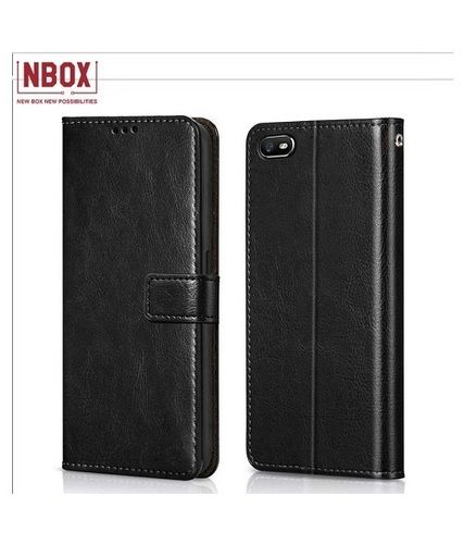 Oppo A1K Flip Mobile Cover By Nbox - Black Battery Backup: 1 Years