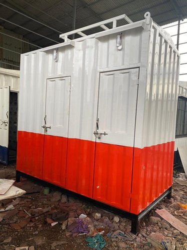 Sturdy Construction Color Coated Two Compartment Prefabricated Toilet