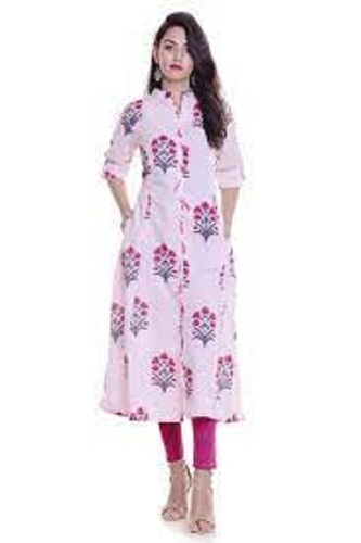 Ladies Cotton Kurti - Plus Size, Printed Design , Wrinkle-Free and Color-Fade Resistant, Ideal for Fashion-Conscious Gifting
