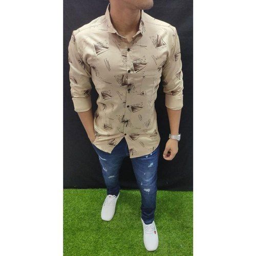 Men Printed Comfortable Sandle Color 100 Percent Pure Cotton Shirt