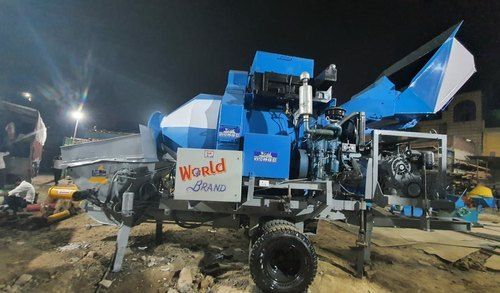 Less Maintenance  Free From Defects Mild Steel Three Phase Electric Control Panel Concrete Mixer Plant With Pump